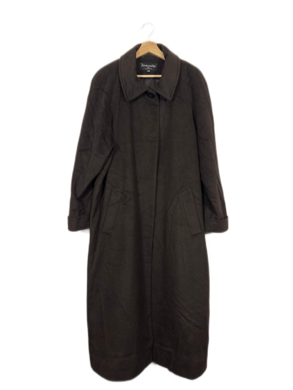Forecaster of Boston Women's Wool Trench Coat Size 20W Brown Classic Warm Winter